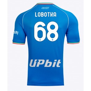 SSC Napoli Stanislav Lobotka #68 Domaci Dres 2023-24 Kratak Rukavima